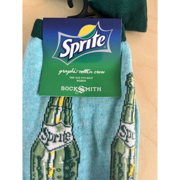 Mens or Womens Sprite bottle  Lime Soda Crew Socks One Size - Picture 2 of 4
